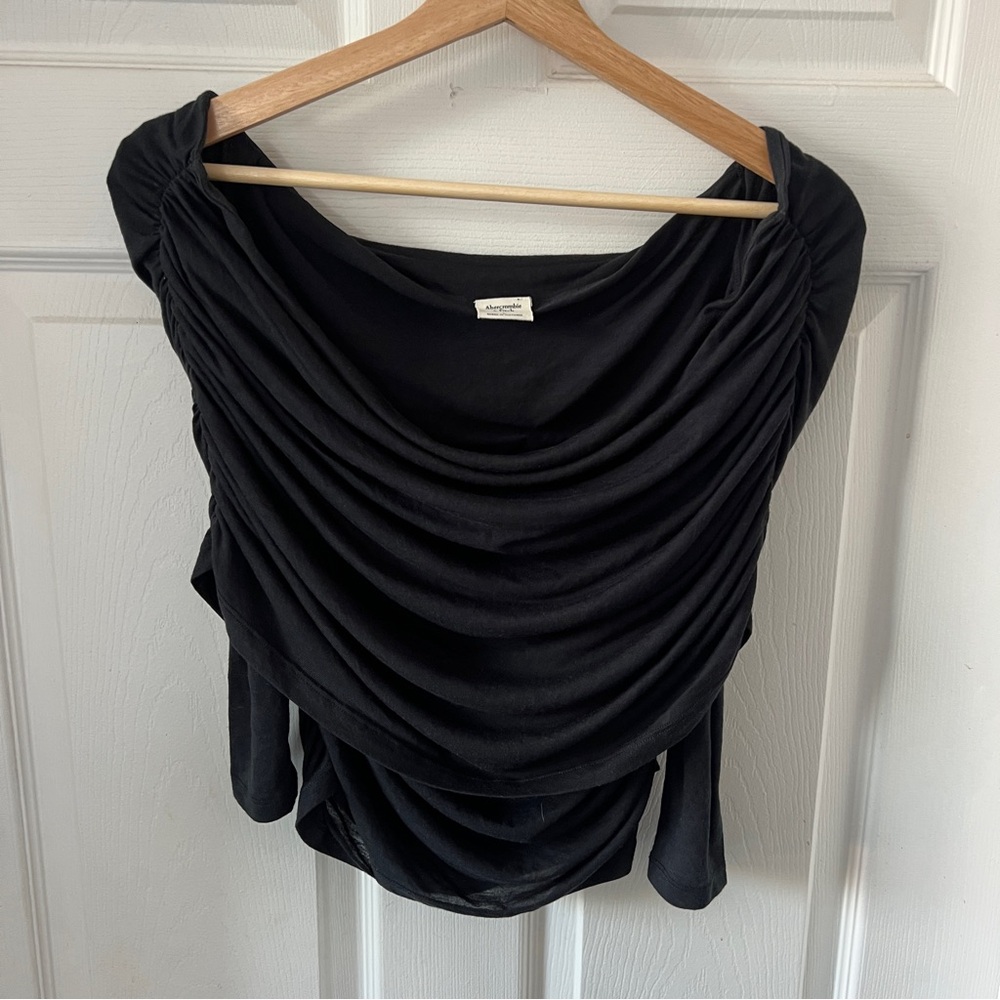 Black off the shoulder top from Abercrombie